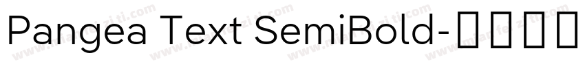Pangea Text SemiBold字体转换